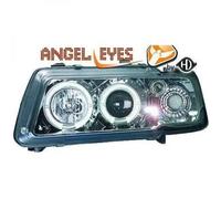LHD Projector Headlights Headlamp Pair Angel Eyes Clear Chrome Audi A3 96-00