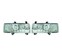 LHD Projector Headlights Headlamp Pair LED Dragon Clear Chrome For VW T4 90-03