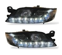 LHD Projector Headlights LED DRL Dragon For Vauxhall Vectra 1999-2002 Black