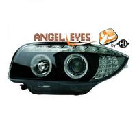 LHD Projector Headlights Pair Angel Eyes Clear Black For BMW 1 Series E81 E87
