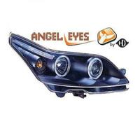 LHD Projector Headlights Pair Angel Eyes Clear Black For Citroen C4 2004-09
