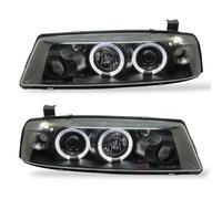 LHD Projector Headlights Pair Angel Eyes Clear Black for Vauxhall Calibra 90-97