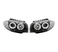 LHD Projector Headlights Pair Angel Eyes Clear Black H7 H7 For BMW E81 E87 04-11
