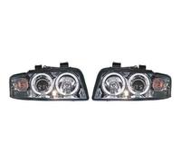 LHD Projector Headlights Pair Angel Eyes Clear Chrome for Audi A4 Avant 8E 00-04