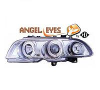 LHD Projector Headlights Pair Angel Eyes Clear Chrome For BMW 3 Series E46 98-01