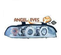 LHD Projector Headlights Pair Angel Eyes Clear Chrome For BMW 5 Series E39 95-00