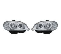 LHD Projector Headlights Pair Angel Eyes Clear Chrome for Citroen Saxo 1999-04