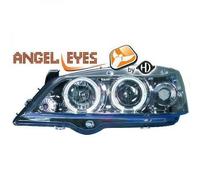 LHD Projector Headlights Pair Angel Eyes Clear Chrome For Vauxhall Astra G 97-04