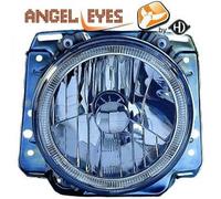 LHD Projector Headlights Pair Angel Eyes Clear Chrome For VW Golf II Typ191