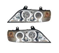 LHD Projector Headlights Pair Angel Eyes Clear Chrome H1 For BMW Z3 Roadster