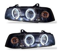 LHD Projector Headlights Pair Clear Black For BMW 3 Series Compact E36 90-99