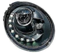 LHD Projector Headlights Pair DRL LED Dragon Clear Black For VW New Beetle 98-05