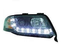 LHD Projector Headlights Pair LED Dragon Clear Black For Audi A6 Typ 4B 9