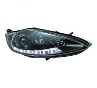 LHD Projector Headlights Pair LED Dragon Clear Black For Ford Fiesta 08-1