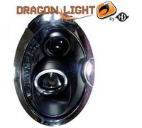 LHD Projector Headlights Pair LED Dragon Clear Black For Mini R50 52 53 0
