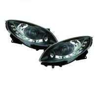 LHD Projector Headlights Pair LED Dragon Clear Black For Renault Twingo 07-11