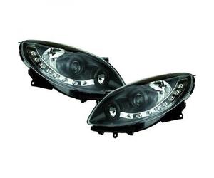 LHD Projector Headlights Pair LED Dragon Clear Black For Renault Twingo 07-11