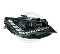 LHD Projector Headlights Pair LED Dragon Clear Black For Seat Ibiza 12-On
