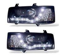 LHD Projector Headlights Pair LED Dragon Clear Black For VW T4 Transporte