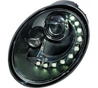 LHD Projector Headlights Pair LED Dragon Clear Black H7 For VW Beetle 05-