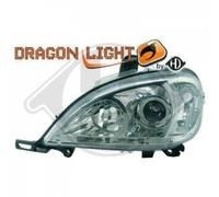 LHD Projector Headlights Pair LED Dragon DRL Clear Mercedes M Class W163 1998-01