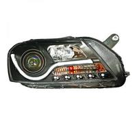 LHD Projector Headlights Pair LED DRL Clear Black For VW Passat Estate 10-O