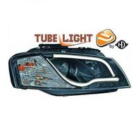 LHD Projector Headlights Pair LED lightbar DRL Clear Black For Audi A3 03-0