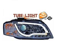 LHD Projector Headlights Pair LED lightbar DRL Clear Chrome For Audi A3 03-08