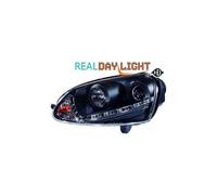 LHD Projector LED DRL Headlights Headlamp Pair Clear Black VW Golf V 03-08