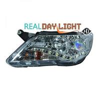 LHD Projector LED DRL Headlights Headlamp Pair Clear Chrome For VW Tiguan 07-11