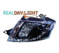 LHD Projector LED DRL Headlights Pair Clear Black For Audi TT Coupe Cabrio 98-06