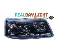 LHD Projector LED DRL Headlights Pair Clear Black For VW T5 Multivan 03-10