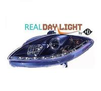 LHD Projector LED DRL Headlights Pair Clear Black Seat Toledo Leon Altea 04-09