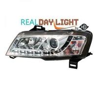 LHD Projector LED DRL Headlights Pair Clear Chrome FOR Fiat Stilo 3 Door 01-08