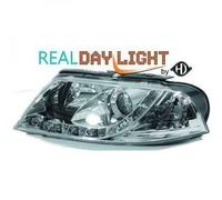 LHD Projector LED DRL Headlights Pair Clear Chrome For VW Passat Typ3BG 00-05