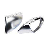 LHD Rearview Mirror Cover Caps Compatible For Audi New A6 C8 A7 A8 D5 2018 2019 Matte Silver Auto Side Mirror Cover Replacement(Without Assist)