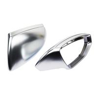 LHD Rearview Mirror Cover Caps Compatible For Audi New A6 C8 A7 A8 D5 2018 2019 Matte Silver Auto Side Mirror Cover Replacement(Without Assist)