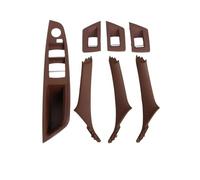 LHD RHD 7 Colors Beige Black Carbon Fiber Car Interior Door Handle Pull Set for 5 Series F10 F18 523 525 528 Car Trim Grab Cover(LHD Red)
