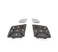 LHD RHD Car Steering Wheel Cover Control Switch Multi-function Button For Benz C E For GLK Class W204 X204 W212 W218 W156 Car Cruise Control Button(B Moka 1 Pair)