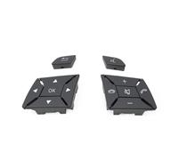 LHD RHD Car Steering Wheel Cover Control Switch Multi-function Button For Benz C E For GLK Class W204 X204 W212 W218 W156 Car Cruise Control Button(A Dark Gray 1 Pair)