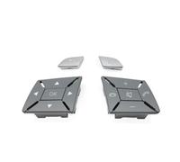 LHD RHD Car Steering Wheel Cover Control Switch Multi-function Button For Benz C E For GLK Class W204 X204 W212 W218 W156 Car Cruise Control Button(B Light Gray 1 Pair)