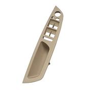 LHD RHD Upgraded Interior Door Armrest Window Lifting Switch Panel Cover Replacement, For X5 X6 E70 E71 E72 2007-2013 Car Handle Trim Cover(Beige Front Left)(Beige Front Left)