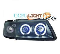 LHD Right Left CCFL Projector Headlights Pair Clear Black For Audi A3 1996-00