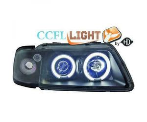 LHD Right Left CCFL Projector Headlights Pair Clear Black For Audi A3 1996-00