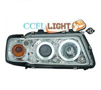 LHD Right Left CCFL Projector Headlights Pair Clear Chrome For Audi A3 96-03