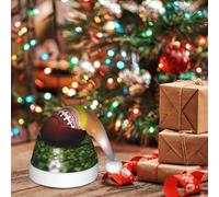 LHDGBNV American Football Ball Santa Hat For Kids Funny Christmas Hats Warm Comfort Velvet Holiday Xmas Hat For Boys Girls New Year Festive Party Decoration