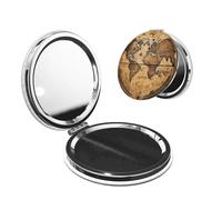 LHDGBNV Ancient Map World Globe Compact Mirror for Women Portable Folding Mini Pocket Mirror Small Mirror for Purse Travel Makeup Mirrors Parties Friends Gifts