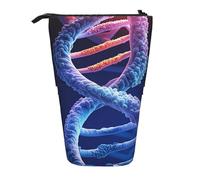 LHDGBNV Dna Genetic Helix Telescopic Pencil Case,Cute Stand Pencil Bag Pop Up Pen Holder Cosmetics Bags Desk Stationery Case For Office Supplies