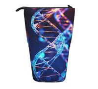 LHDGBNV Dna Genetic Helix Telescopic Pencil Case,Cute Stand Pencil Bag Pop Up Pen Holder Cosmetics Bags Desk Stationery Case For Office Supplies