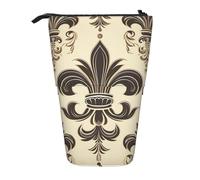 LHDGBNV Fleur-De-Lis And Coat Arms Knight Telescopic Pencil Case,Cute Stand Pencil Bag Pop Up Pen Holder Cosmetics Bags Desk Stationery Case For Office Supplies
